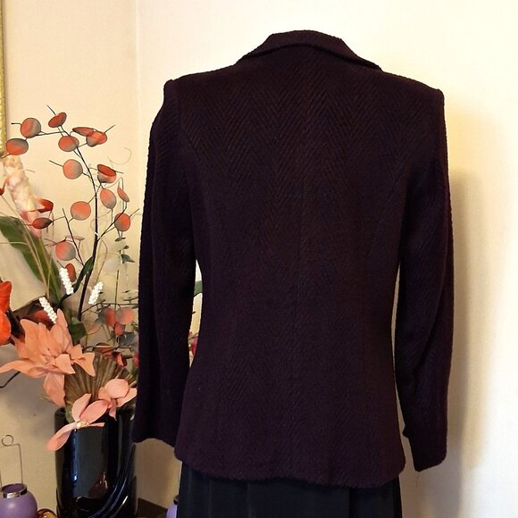NWT Comfy Lined Purple Blazer Jacket Spring Fall Winter Jackets Tag Size M - Picture 4 of 13